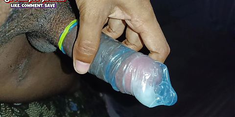 Indian solo boy pillow fucking with condom 