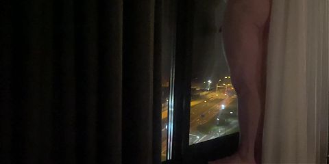 Naked flash for hotel window