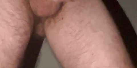 Horny daddy jerking and cumming his big dick